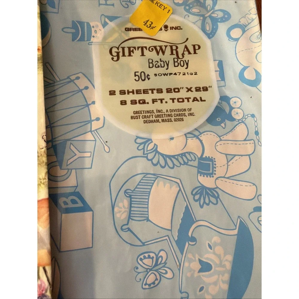 Vtg Bridal & Baby Flat Wrap Sheets, Some New In Package 13 Designs, Amounts Vary